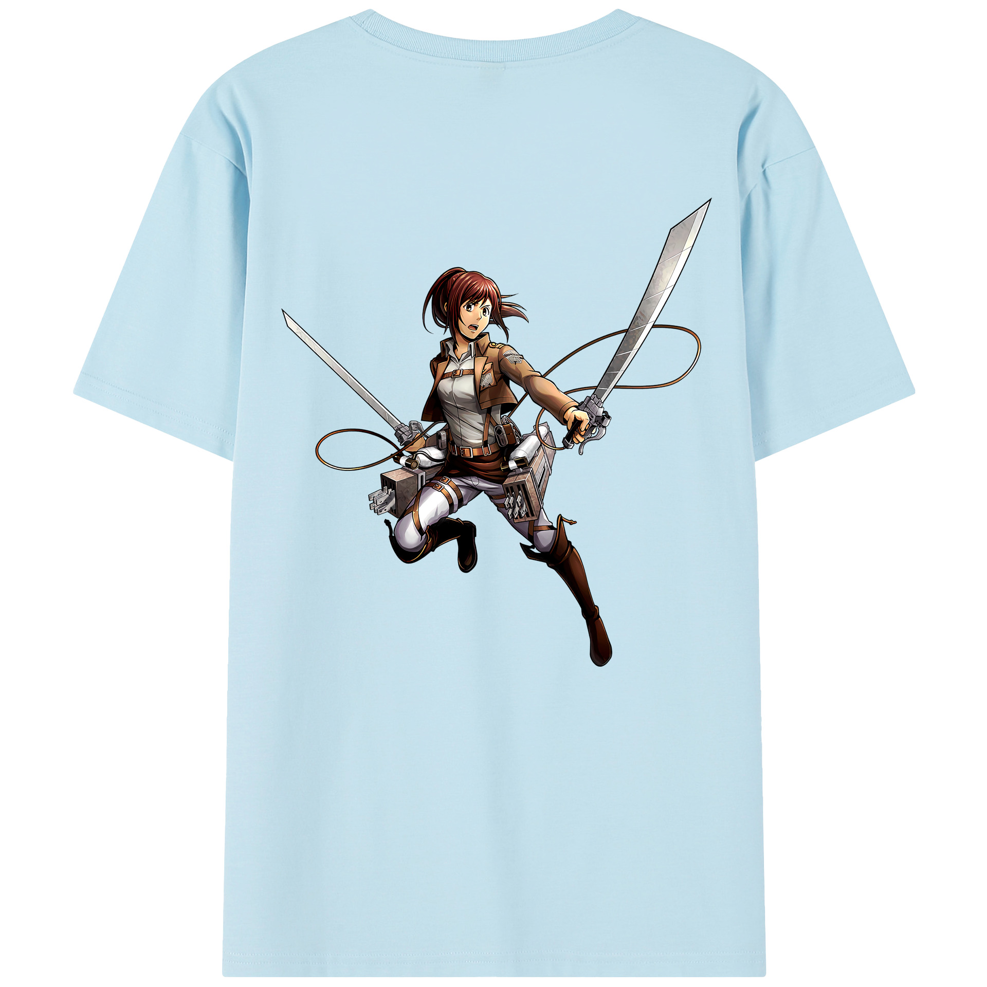（画像用） 進撃の巨人 サシャ·ブラウス Attack on Titan Sasha Blaus 綿100％半袖Tシャツ（背面プリント）